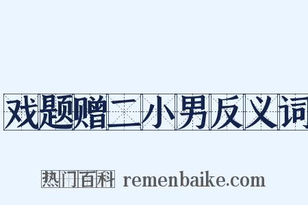 戏题赠二小男反义词是什么意思的图片
